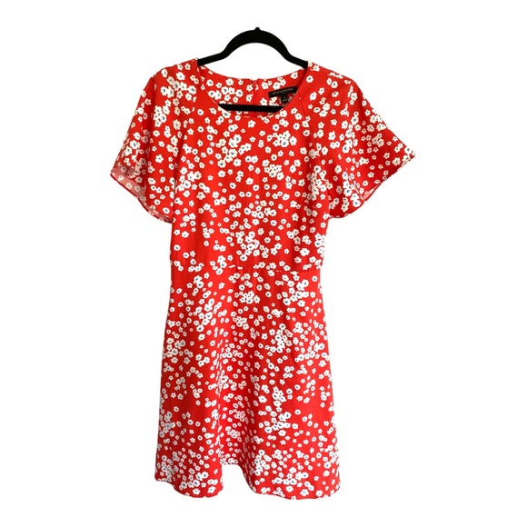 Banana Republic Floral Short Flutter Sleeve Dress size 8 - Picture 1 of 3